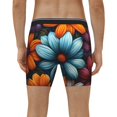 thumbnail image 4 of Xecao Colorful Blooming Flowers Print Boxer Briefs for Men's Stretch Moisture-Wicking Underwear, Mid-Rise Classics breathable fabric, 4 of 7