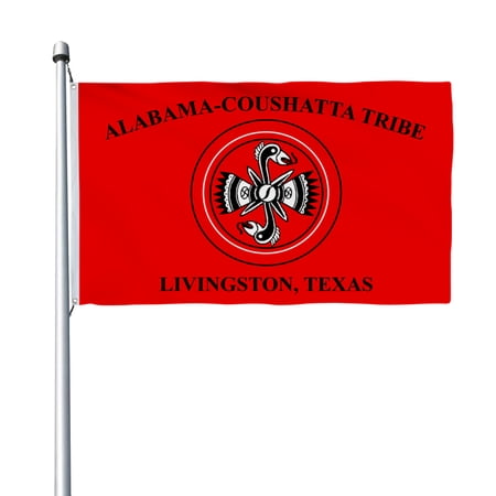 Aihccy Alabama-Coushatta Tribe of Texas Flag with Brass Grommets Size - 3x5Ft