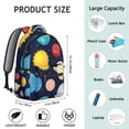 thumbnail image 2 of Celestial Outer Space Students Backpack Galaxy Starry Night Nebula Cosmic Design, Lightweight and Wear-Resistant School Bag for Student and Student, 2 of 6