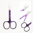 thumbnail image 3 of Unique Bargains 1 Pc Women 2.0A Scissors Eyebrow Trimmer Scissors For Beauty Parlor Stainless Steel Purple, 3 of 4