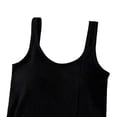 thumbnail image 4 of Women Built-In Bra Tank Tops, Ribbed Ruffle Sleeveless Casual Shirts Crop Fashion Basic Going out Tank Tops, 4 of 5