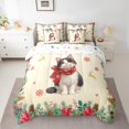 thumbnail image 2 of Homewish Cute Cat Animal Twin Bedding Sets 7-Piece for Teen, Cartoon Xmas Reindeer Bedding Comforter Set, Western Winter Christmas Reversible Sheet Sets, Microfiber Bedroom Decor, 2 of 7