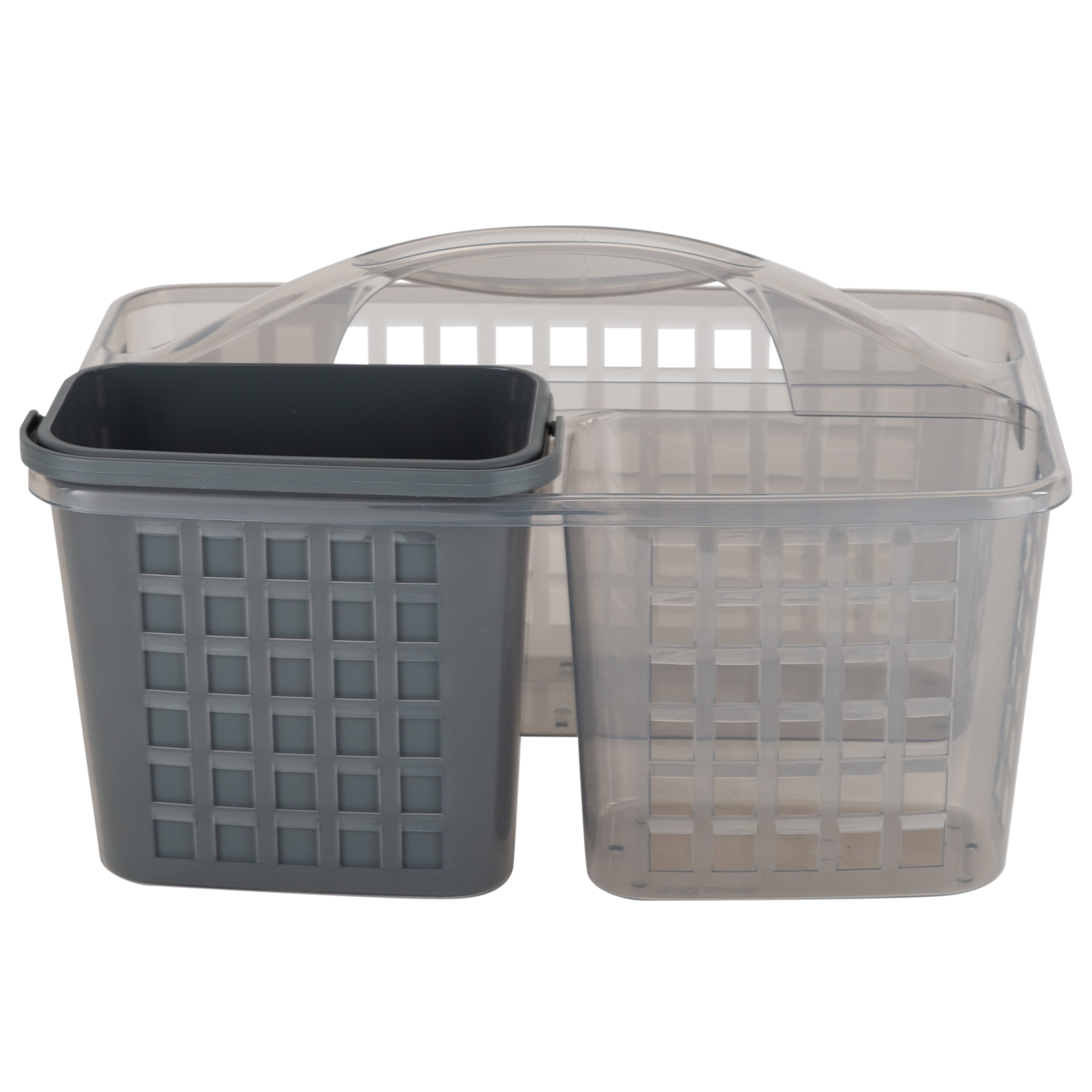 Bath Bliss 2 in 1 Plastic Portable Bath Tote Shower Caddy, Gray