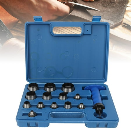 

14Pcs Belt Punching Tool Hollow Punch Set Durable Leather For Rubber Washers Copper Hollow Punch Set 14pcs