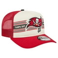 thumbnail image 3 of Youth New Era Cream/Red Tampa Bay Buccaneers Banner 9FIFTY A-Frame Adjustable Trucker Hat, 3 of 5