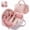 Pink, variant on YUJING SUPERLILIFE 180° Open Makeup Bag with Mirror - 5 Pockets PU Leather Organizer（pink）