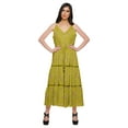 thumbnail image 1 of Moomaya Cotton V Neck Sleeveless Long maxi Dress Spaghetti Strap Casual Clothing, 1 of 6
