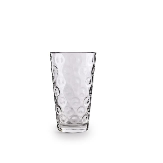 Circleware 40189 Circle Huge Set of 16 Highball Tumbler Drinking Glasses and Whiskey Cups Beer Beverage Decor Ice Tea Juice Glassware for Water 8-15.7 oz & 8-12.5 oz 
