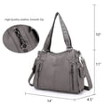 thumbnail image 3 of Angel Kiss Bolsos para mujer con asa superior Hobo bolso espacioso casual bolsos de hombro PU Tote Satchel bolso para mujer, 3 of 5