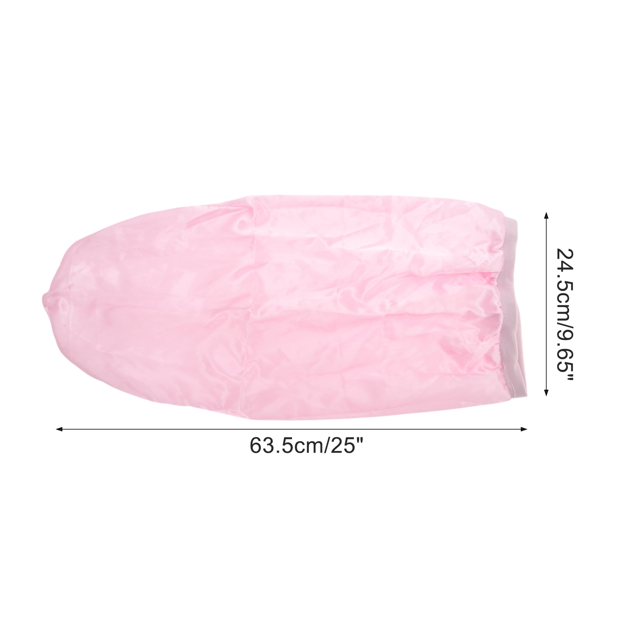 Unique Bargains Women Simulated Silk Print Shower Cap for Bathroom 1 Pc Pink