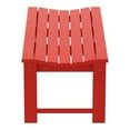 thumbnail image 5 of GARDEN Plastic Adirondack Backless Outdoor Bench for Patio Entryway, Red, 5 of 6