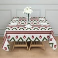 thumbnail image 3 of Christmas Square Tablecloth 42x42 Inch – Waterproof Polyester Printed Table Cover, Wrinkle Resistant & Washable for Kitchen Dining Picnic Party Decor, Single-v4-15, White, 3 of 6