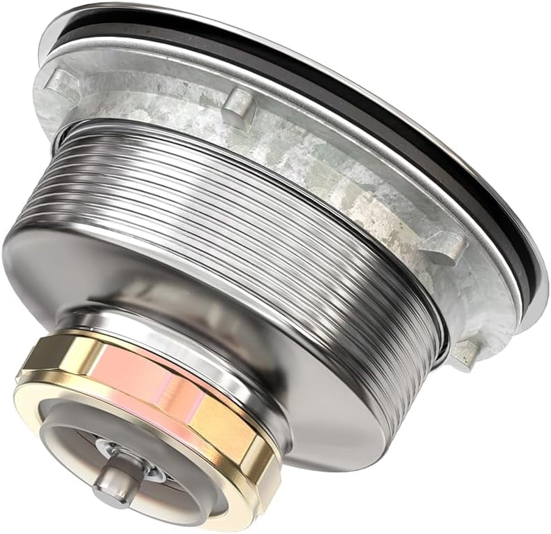 3-1/2 Inch Kitchen Sink Drain Strainer Assembly Made by All Stainless Steel with Strainer Basket/Drain Stopper, Replacement for Standard Commercial Drains