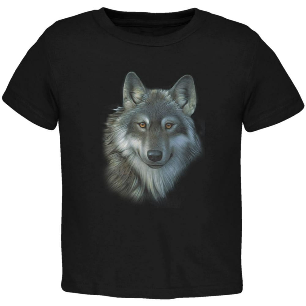 Animal World - Timber Wolf Face Toddler T Shirt - Walmart.com - Walmart.com