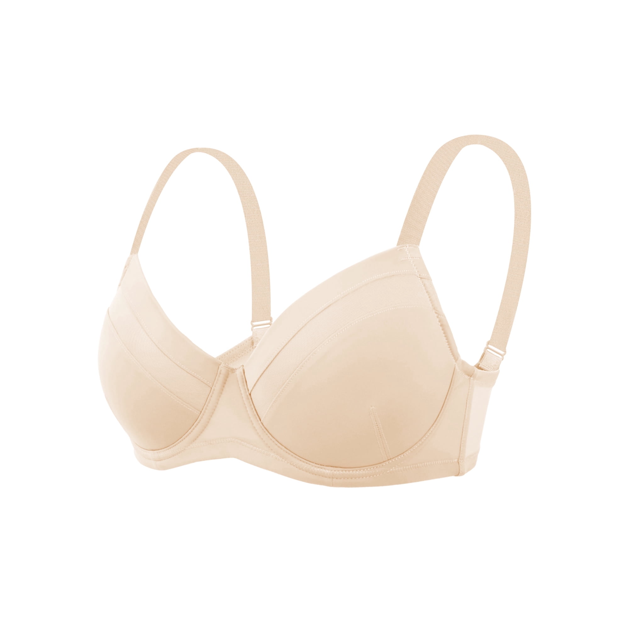 HSIA Plus Size Bra with Underwire Lightly Padded Full Figure Comfort Bra Nude 40D