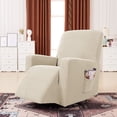 thumbnail image 5 of Subrtex Stretch Recliner Chair Slipcover Furniture Protector Lazy Boy Covers for Leather and Fabric Recliner Sofa with Side Pocket (Recliner, Ivory), 5 of 6