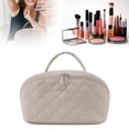 thumbnail image 2 of Organizador de maquillaje para mujer: uno de los más vendidos, se abre completamente, se despliega en plano, acolchado y con compartimentos para artículos de aseo y brochas, gran capacidad, 2 of 2
