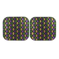 thumbnail image 7 of Naloa Mardi Gras Shiny Green Purple 2 Piece Foldable Car Sun Shades, Car Windshield Sunshade, Front Window Sunshade for Car, Truck, SUV - Medium, 7 of 7