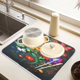 thumbnail image 6 of Ryvnso Art Flowers Butterfly Dish Drying Mat for Kitchen Countertop 18x24 Large Dish Pad Drainer Rack Dish Sink Mats, 6 of 7