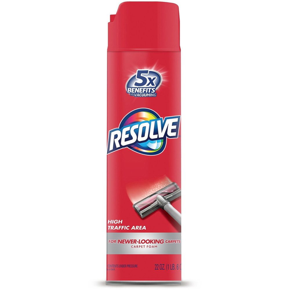 RESOLVE Foam Carpet Cleaner, Foam, 22 oz, Aerosol Can, 12/Carton