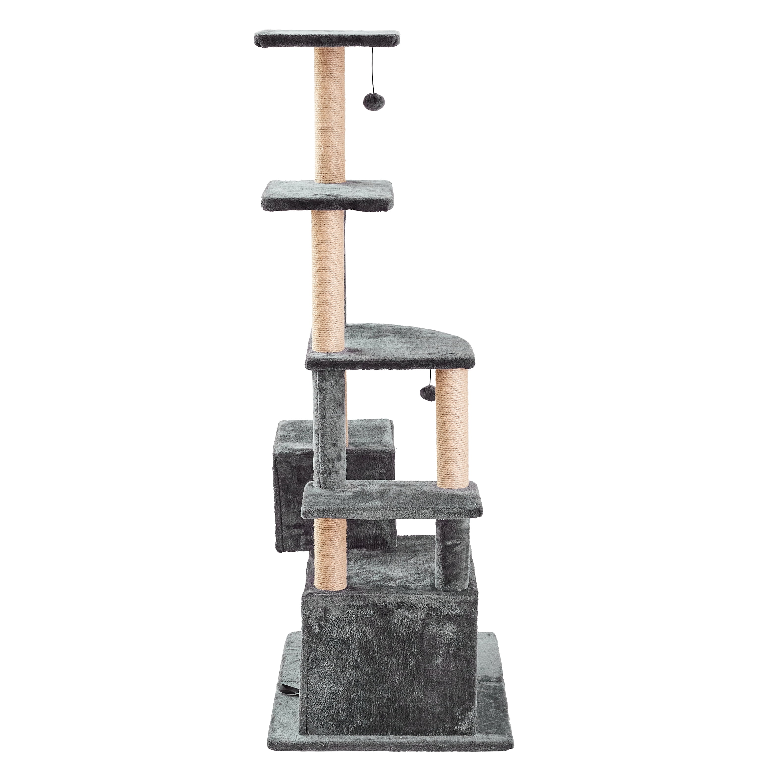 Two by Two Athens - Black Scratching Post Cat Furniture - 66 in. Tall