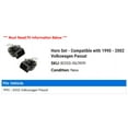 thumbnail image 2 of Horn Set - Compatible with 1990 - 2002 Volkswagen Passat 1991 1992 1993 1994 1995 1996 1997 1998 1999 2000 2001, 2 of 2