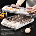 thumbnail image 3 of Batería de Cocina Soporte para huevos para refrigeradorbandeja para 21 huevosdispensador de huevos (gris) Likrtyny Libre de BPA, 3 of 9