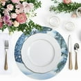 thumbnail image 4 of Ryvnso Winter Snowflake on Tree Round Plate Mats Dining Table Placemat Set of 4 for Holiday Decoration, 4 of 7