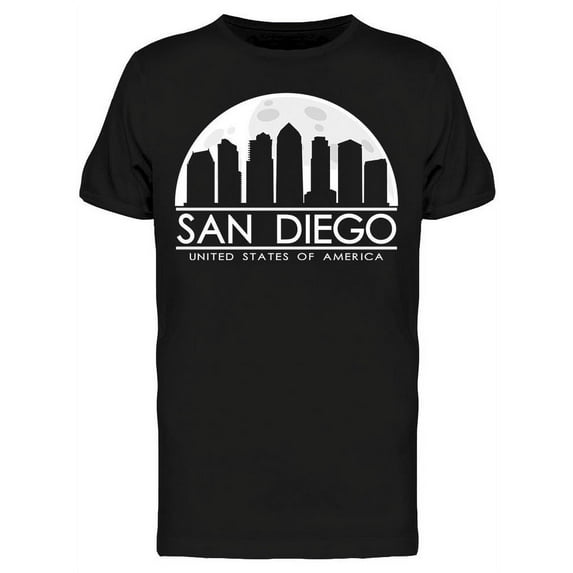 San Diego City Silhouette T-Shirt Men -Image by Shutterstock, Male XX-Large