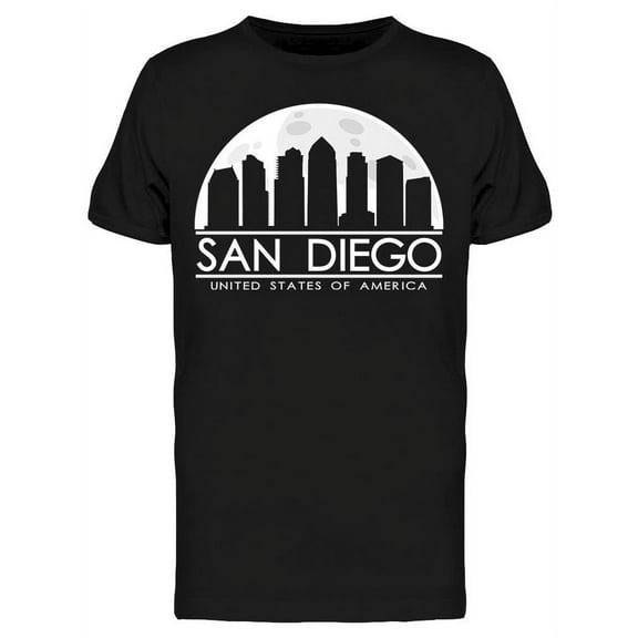 San Diego City Silhouette  T-Shirt Men -Image by Shutterstock, Male XX-Large