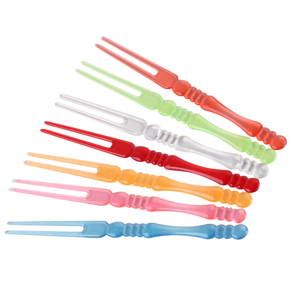 Tinksky 80PCs Toothpicks Plastic Food & Fruit Picks, Cake Tinksky 80PCs Toothpicks Plastic Food & Fruit Picks, Cake
