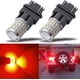 thumbnail image 1 of Bombilla LED 3157 3156 3056 3057 de brillo dual ultrabrillante y de bajo consumo con proyector, luces traseras y de freno reemplazables, rojo brillante, 1 of 4
