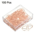 thumbnail image 3 of Uxcell Paper Clips Drop-Shaped with Box 1 Inch Rose Gold Tone for Organize Office Home, Pack of 100, 3 of 5