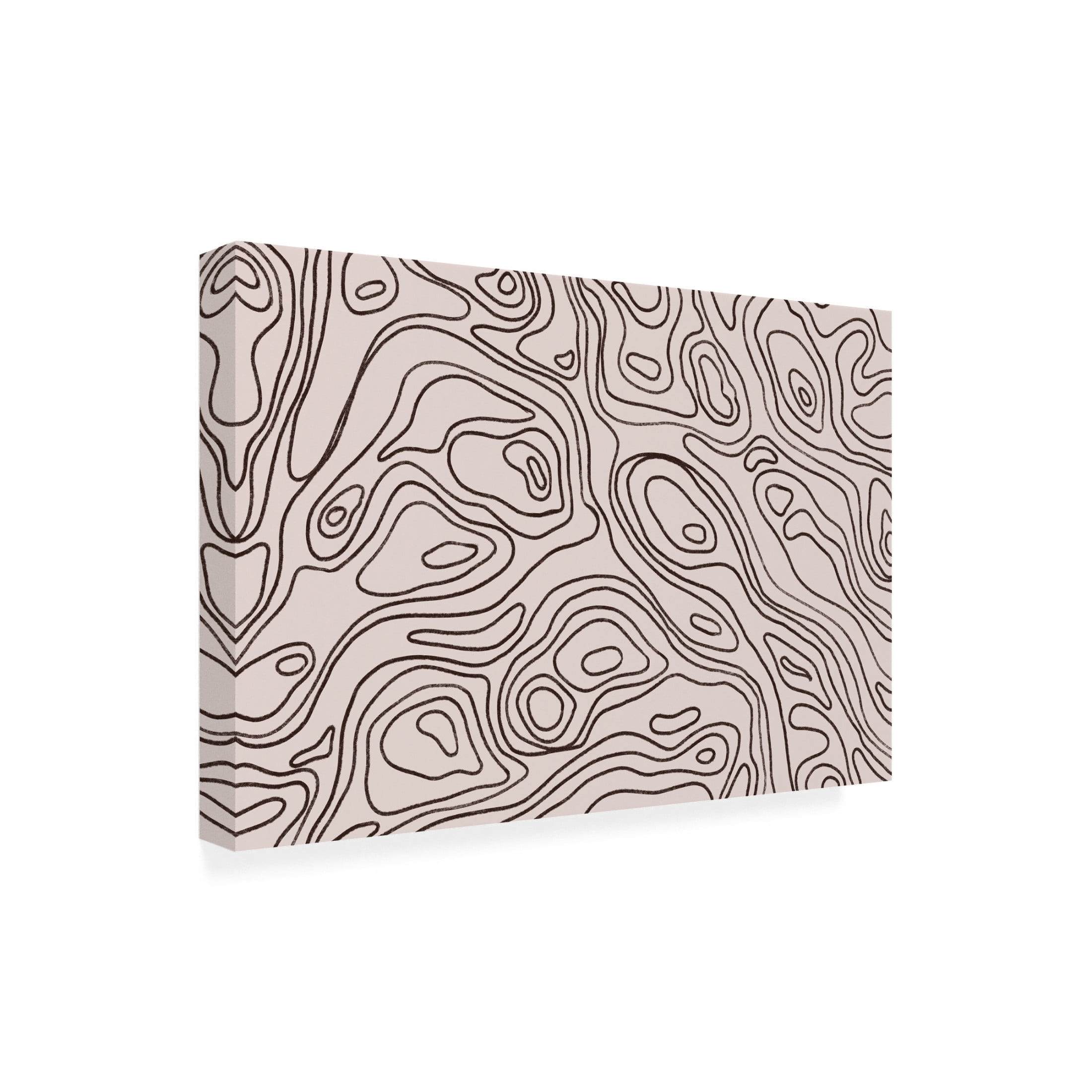 Canvas Wall Art - Treechild 'Iso Lines Square' Wall Art for Living Room, Bedroom, or Office D?cor by Trademark Fine Art - 47 x 30 Inches