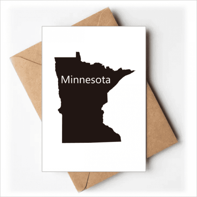 Minnesota America USA Carte Contour Cartes de Voeux Vous Êtes Invités Invitations