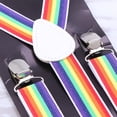 thumbnail image 2 of BESTYASH Bretelles Réglables Nœud Papillon avec Clips pour Enfants Garçons Filles en Polyester Multicolore Design Rayé Rétro Yback s'Adapte Confortablement, 2 of 3