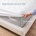 thumbnail image 4 of Bare Home Quilted Mattress Pad - Cooling Mattress Cover - Deep Pocket - Queen, White, 4 of 10