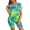 short sets 86#Light blue, variant on WAYUTE Womens 2 Piece Outfits Short Sleeve V Neck Stretchy Slim Fit Casual Sports Athletic Yoga Tie Dye Crop Top Shorts Set