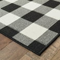 thumbnail image 4 of 2â€™x4â€™ Black and Ivory Gingham Indoor Outdoor Area Rug, 4 of 9