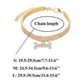 thumbnail image 3 of Sehao Personalized Dog Three Rows Rhinestone Bone Necklace Pet Necklace In Adjustable Sizes Small Medium And Large For Boy And Girl Dogs Pet Collars Silver S, 3 of 5