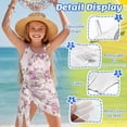 thumbnail image 6 of Xoenoiee Purple Peony Flower Print Girls One Piece Swimsuit Teen Bathing Suit with Mesh Cover Up Skirt, Quick Dry Swimwear Beachwear with Adjustable Strap, Size 11-12 Years, 6 of 7