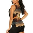 thumbnail image 3 of Hirioo Castle Cool Fire Dragon for Women's Workout Tank Top Sleeveless Workout Tops Athletic Gym Shirts-Small, 3 of 7