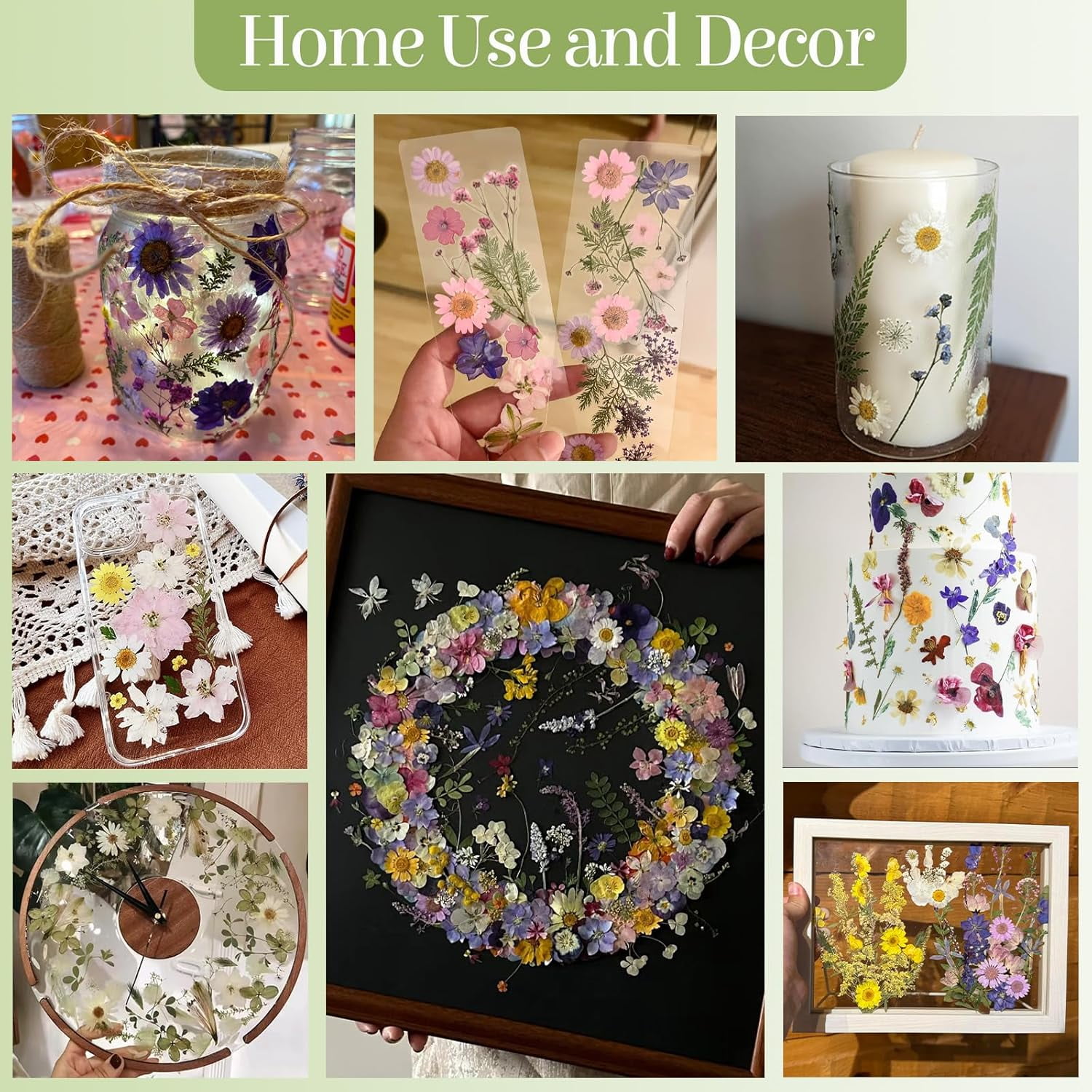 86Pcs Dried Flowers for Crafts, Real Pressed Flowers for Crafts Dried Pressed Flowers Dry Leaves in White, Pink & Yellow Tones for Resin, DIY Art, Scrapbook, Jewelry, Candle & Soap Making with Tweeze