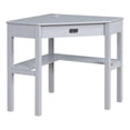 thumbnail image 1 of Linon Peggy Wood One Drawer Corner Desk in Gray, 1 of 14