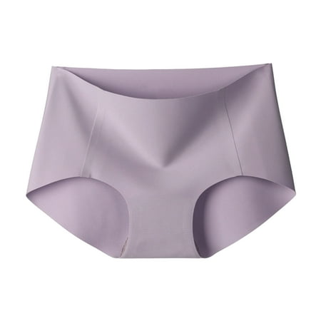 XFYSSS Fashion Ladies  Mid High Waist 3a Antibacterial Ice Silk Seamless Lightweight And Breathable Sports Underwear Women Polyester Briefs