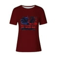 thumbnail image 4 of successthop Independence Day Clothes Women Flags USA Birthday T Shirt Casual Shirts Crewneck Short Sleeve Tops Red L, 4 of 4
