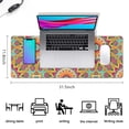thumbnail image 5 of Mandala Mouse Mat: Add Charm to Your Office with Our Cute Design, Non-Slip Base, Waterproof & Stitched Edge Mousepad, Small Size 31.5x11.8 Inch, 5 of 7