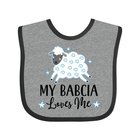 Inktastic My Babcia Loves Me Boys or Girls Baby Bib