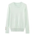 thumbnail image 3 of Women Autumn New Fashion Street Style Long Sleeve Elastic Knitted Pullovers Casual O-Neck Jumpers Chic Slim Sweater -as6-S, 3 of 7