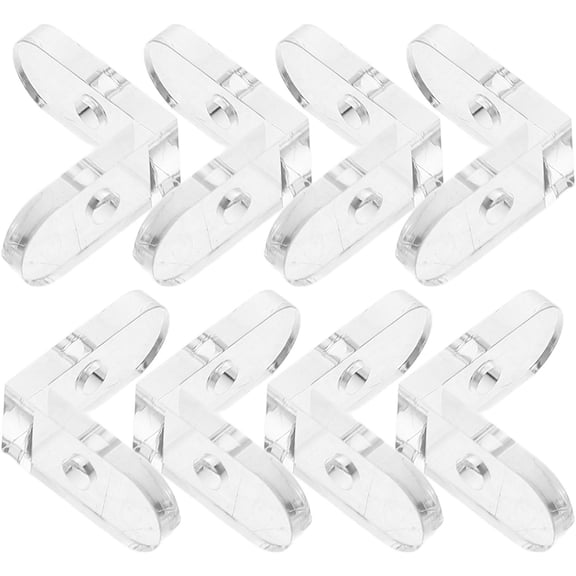 FRCOLOR 15pcs Transparent Angle Connectors Transparent Braces Transparent Brackets Acrylic Corner Braces L Brackets For Shelves Transparent Brackets